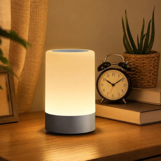 Kruzmart™Rechargeable Touch Control LED Table Lamp | 3-Color Dimmable Night Light